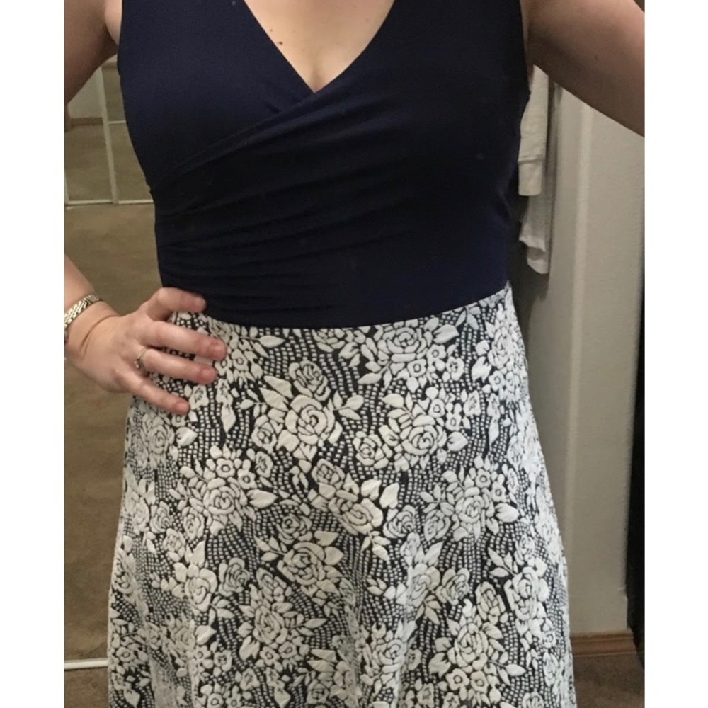 StitchFix Hailey23 Kerrigan Navy Blue sleeveless Knit Dress XL